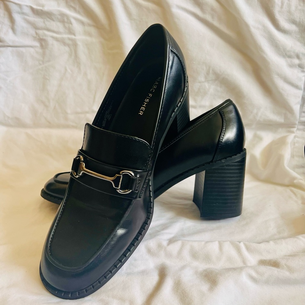 Marc Fisher Black Women's Loafers, Size 9.5